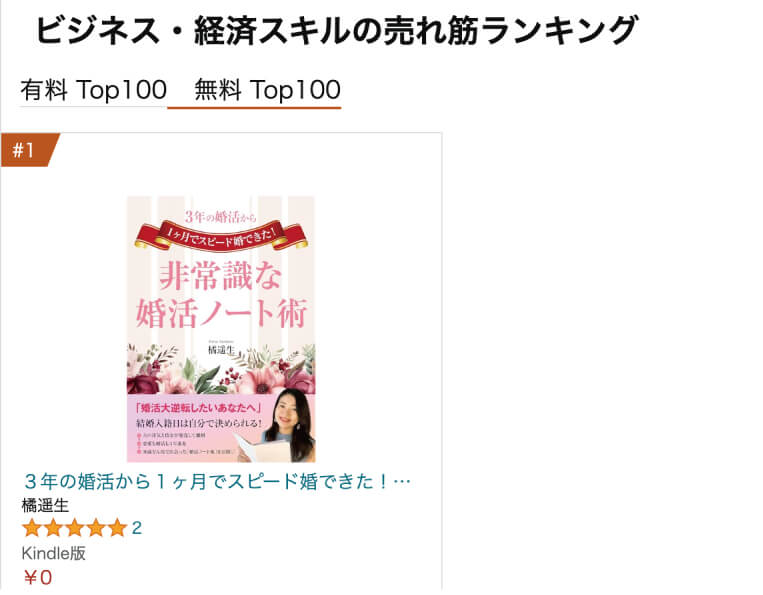 3年の婚活から1か月でスピード婚できた！非常識な婚活ノート術　ビジネス・経済ランキング